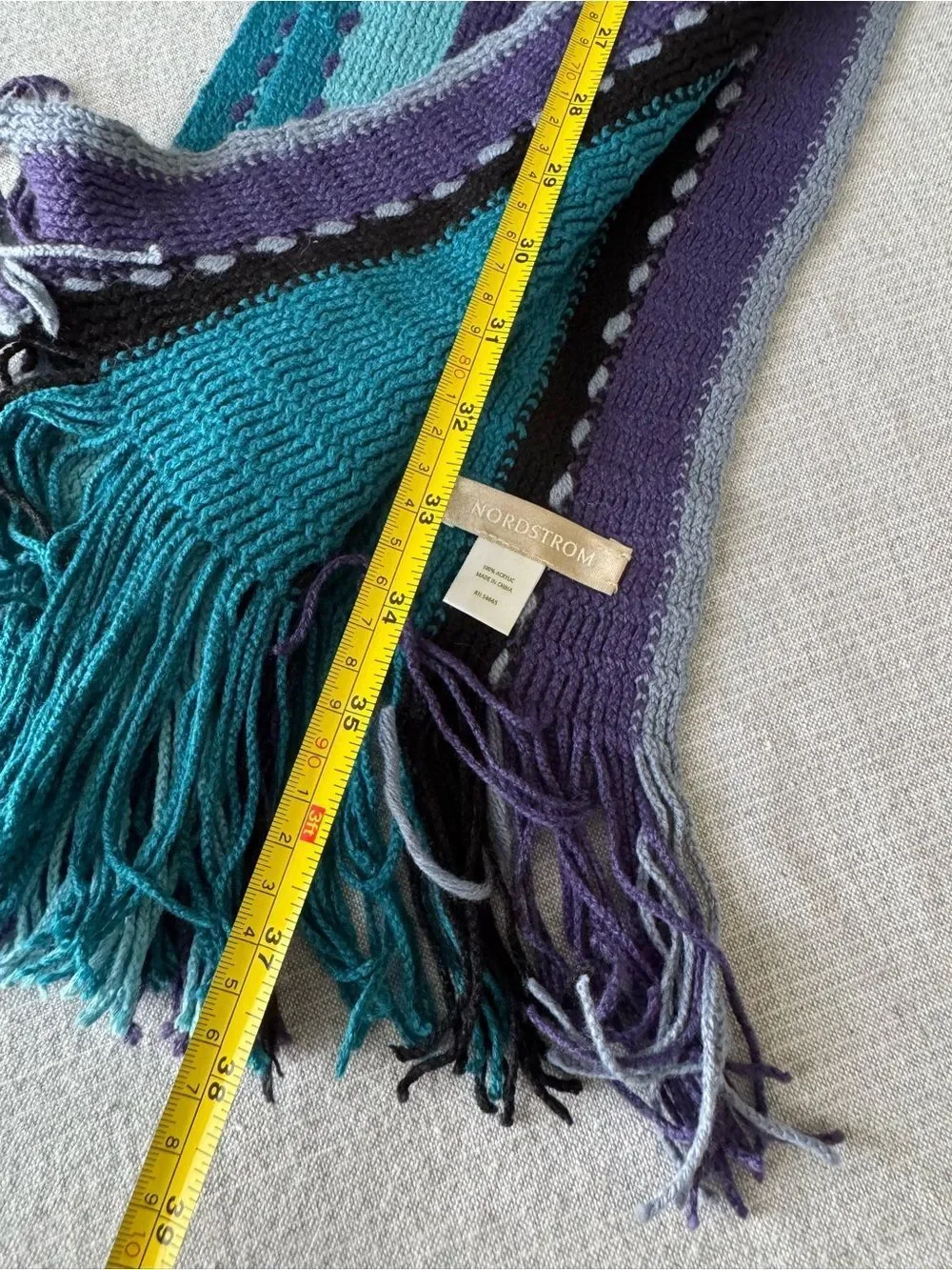 Nordstrom Purple Teal Scarf Accessory